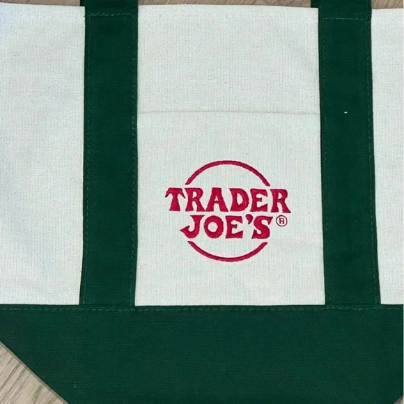 Brand New Trader Joe’s Mini Tote Bag in Green - Picture 3 of 4